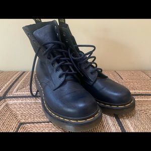 Navy blue Dr Martens boots